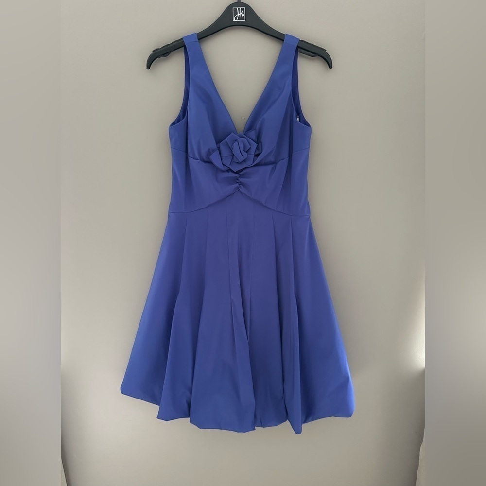 Joseph Ribkoff periwinkle flower front dress NWOT